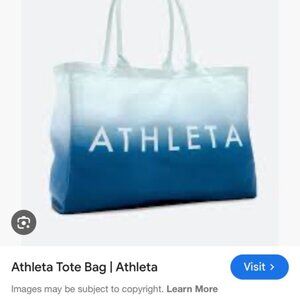 Athleta Blue Gradient Tote Bag with Spacious Design